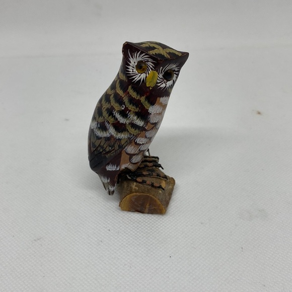Vintage Wooden owl figurine - Picture 1 of 5